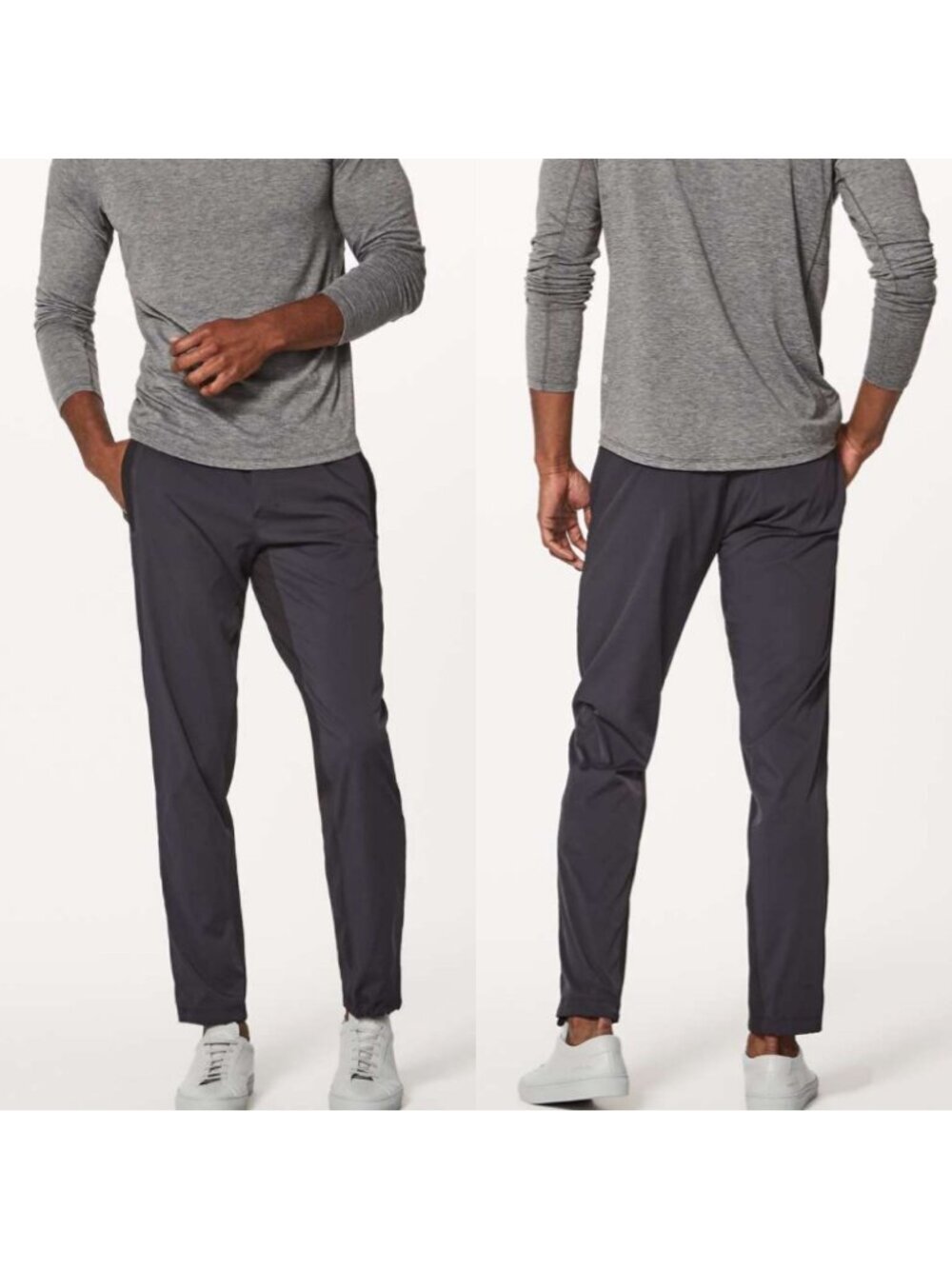 Lululemon Great Wall Pant *32" Men Size M BLack / gray athletic pockets nylon